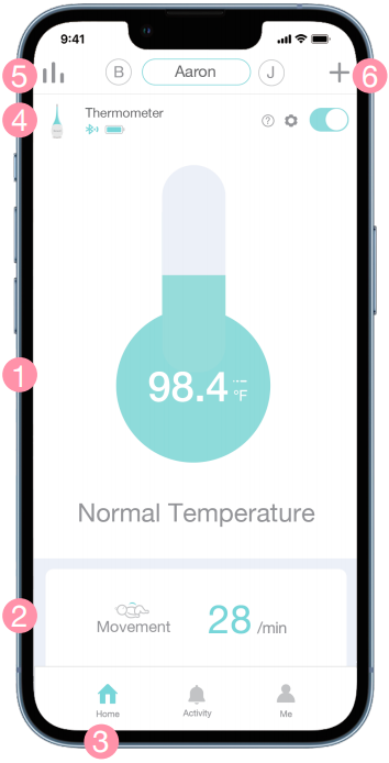 Sense-U Smart Thermometer: Tracks Chest Movement & Body Temp from Anywhere