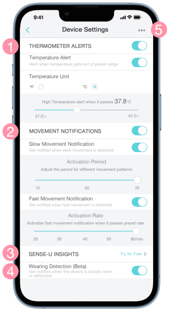 Sense-U Smart Thermometer: Tracks Chest Movement & Body Temp from Anywhere